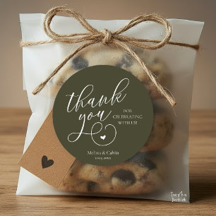 Cute Little Heart Wedding Gifts Thank You  Classic Round Sticker