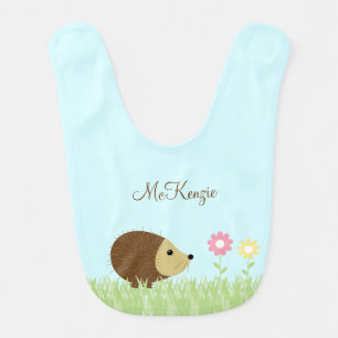 Cute Little Hedgehog Personalized Baby Bib