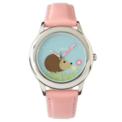 Cute Little Hedgehog Personalized Watch