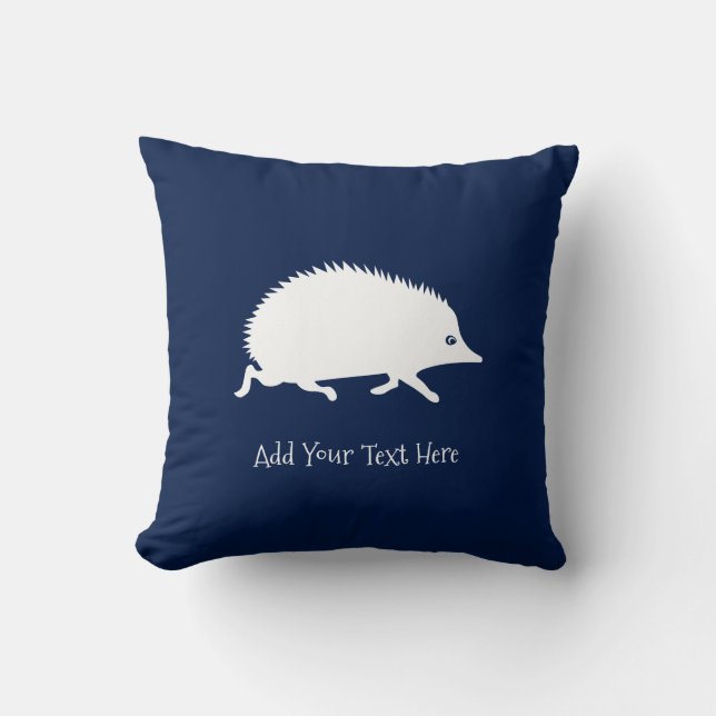 Cute Little Hedgehog Throw Pillow (Front)