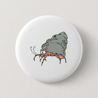 cute little hermit crab button