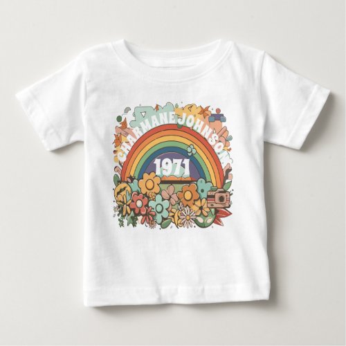 Cute Little Hippie Baby Shower Custom Baby T_Shirt