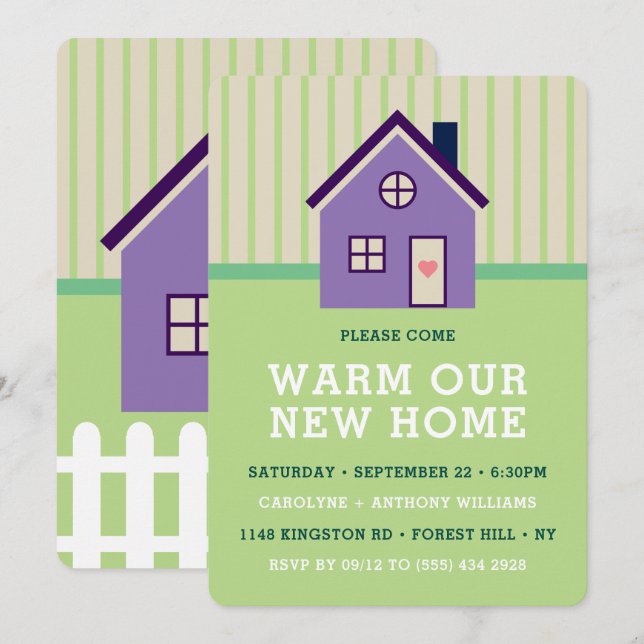 Cute Little Home | Housewarming Party Invitation (Front/Back)