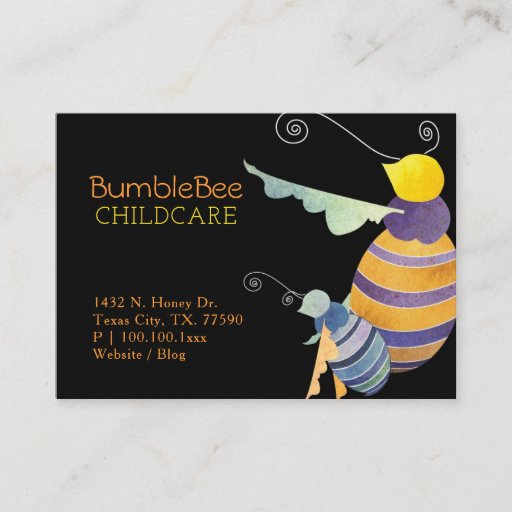 Customizable Cute Little Honey Bees Business Cards
