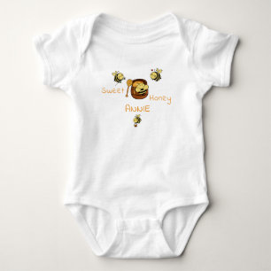 Cute Little Honeybee With Sweet Honey Baby Bodysuit