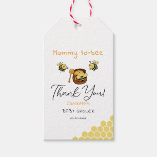 Cute Little Honeybee With Sweet Honey Baby Shower Gift Tags