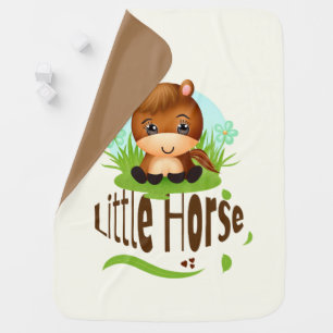 Cute little horse baby blanket