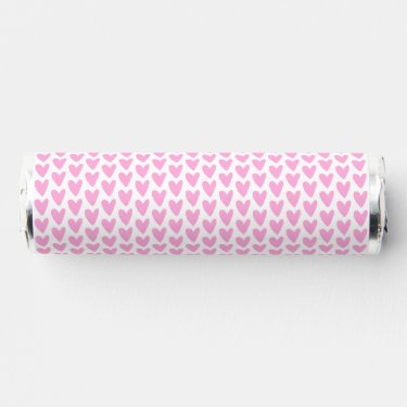 Cute Little Hot Pink Hearts Pattern Breath Mints
