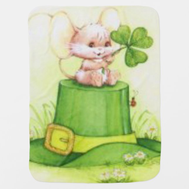 cute little Irish mouse Baby Blanket (Front)