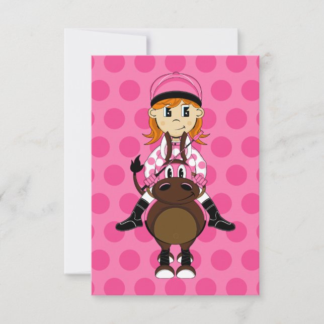Cute Little Jockey Invitation (Front)