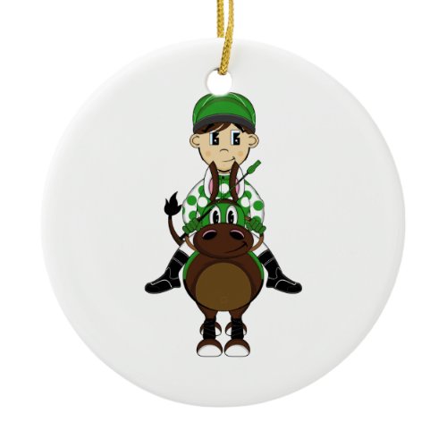 Cute Little Jockey Ornament