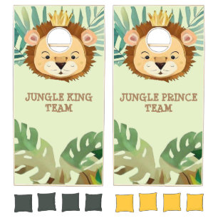 Cute Little Jungle Lion Cornhole Set