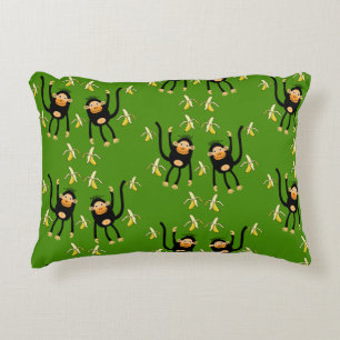 Cute Little Kid Monkey Accent Pillow