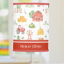 Cute Little Kids Farmer Pattern with First Name Table Lamp