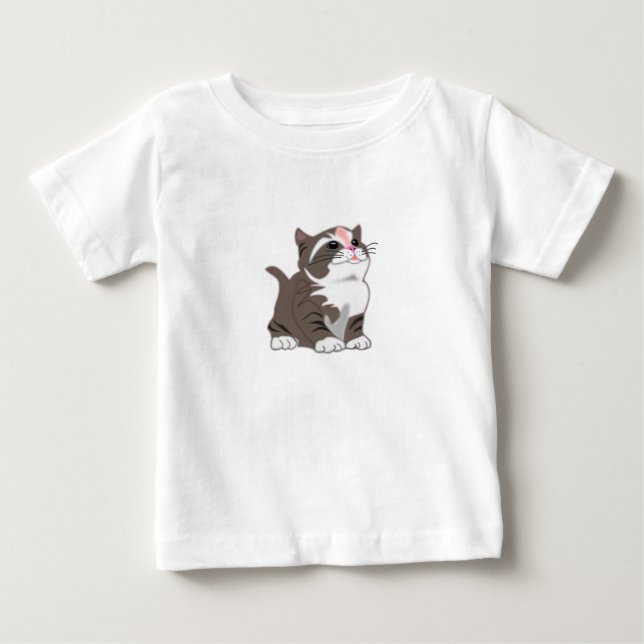 Cute Little Kitten Baby T-Shirt (Front)