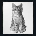 Cute Little Kitten Bandana<br><div class="desc">Cute little kitten design.</div>