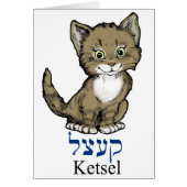 cute little kitten-"ketsel" in Yiddish (Front)