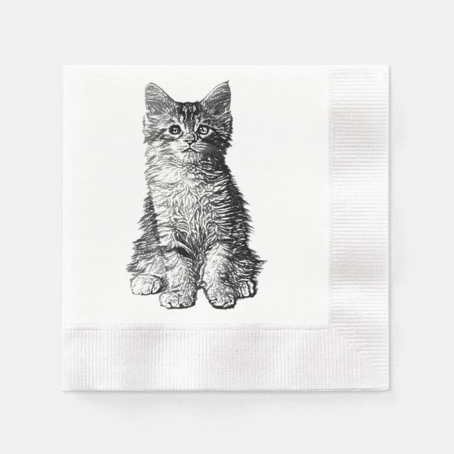 Cute Little Kitten Napkins (Front)
