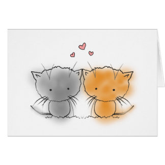 Cute Little Kittens Orange and Grey Cards