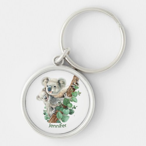 Cute Little Koala Bear Australian Animal Art   Keychain