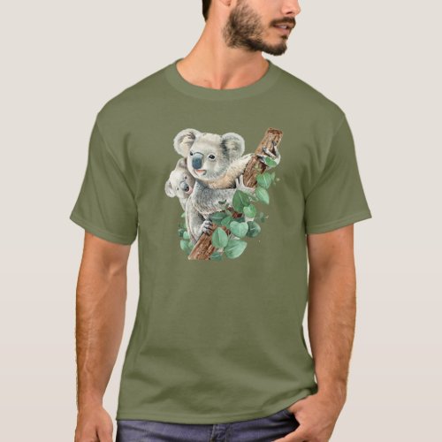 Cute Little Koala Bear Australian Animal Art T_Shirt