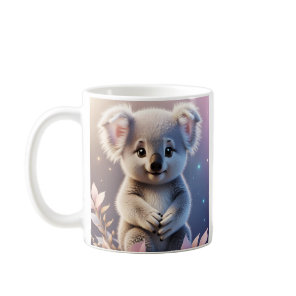 Cute Little Koala Fantasy Dreamy Gradient Coffee Mug