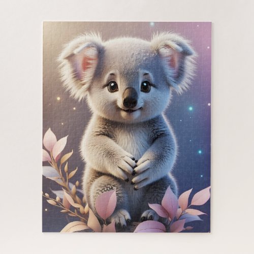 Cute Little Koala Fantasy Dreamy Gradient Jigsaw Puzzle