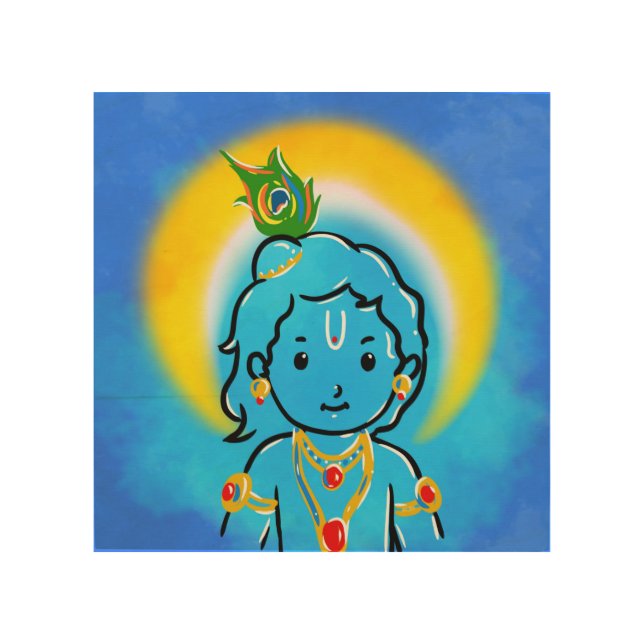 Cute Little Krishna Art (Front)
