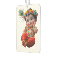 Cute Little Krishna Traditional Indian Art Poster