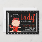 Cute Little Lady Ladybug Baby Shower Invitation (Front)