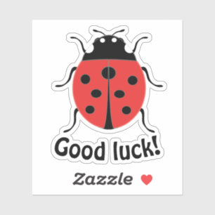 Cute little ladybug grants good luck and fortune! sticker
