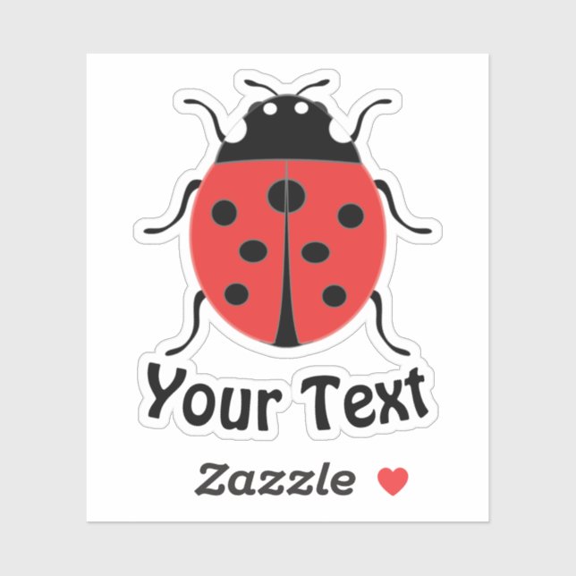 Cute little ladybug grants good luck and fortune! sticker (Sheet)