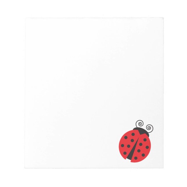 Cute Little Ladybug Notepad (Front)