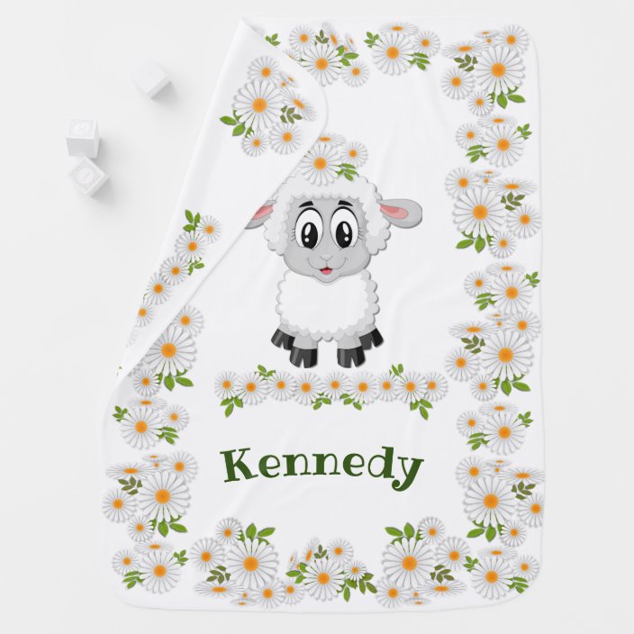 Cute Little Lamb Baby Blanket Zazzle Com