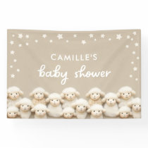 Cute Little Lamb Baby Shower Banner