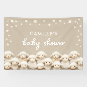 Cute Little Lamb Baby Shower Banner