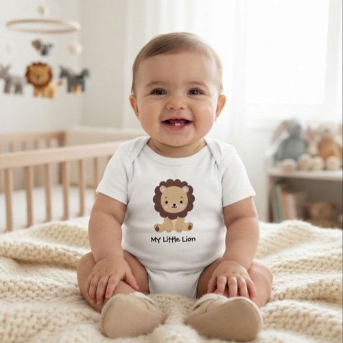 Cute Little Lion Baby Bodysuit | Baby Boy