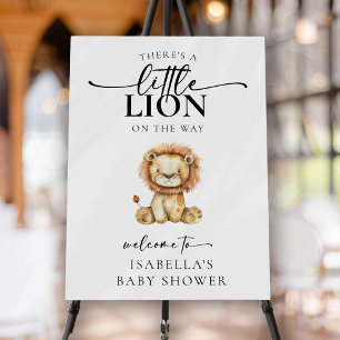 Cute Little Lion Baby Shower Welcome Foam Board