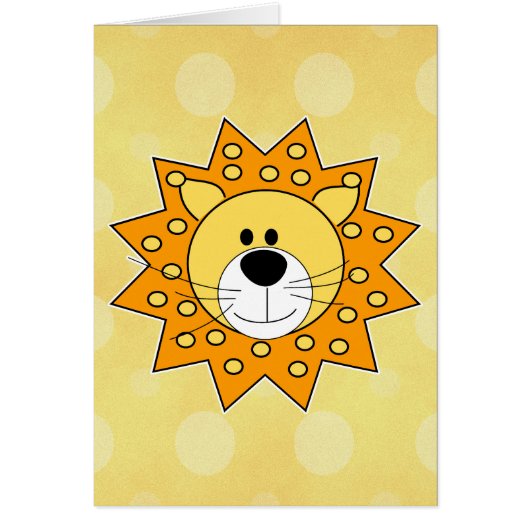 Cute Little Lion Face Cards (Front)