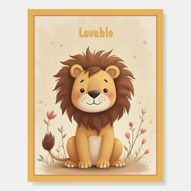 Cute Little Lion Foam Board (Front)