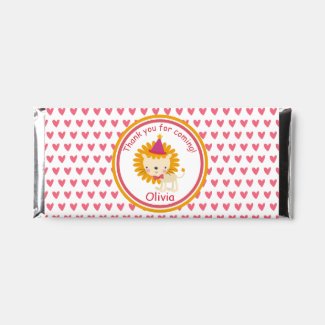 Cute Little Lion - Kids Birthday Thank You Hershey Bar Favors