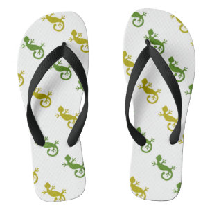 Cute little lizards flip flops