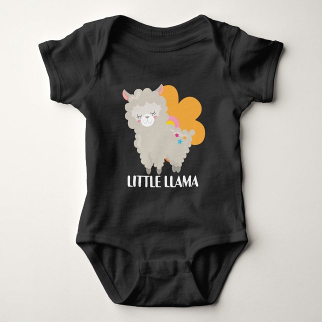 Cute little llama baby unisex bodysuit (Front)