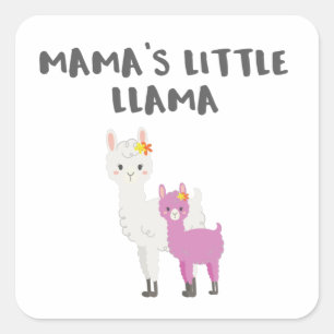 Cute Little Llama Gift Mamas Little Llama Gift Square Sticker
