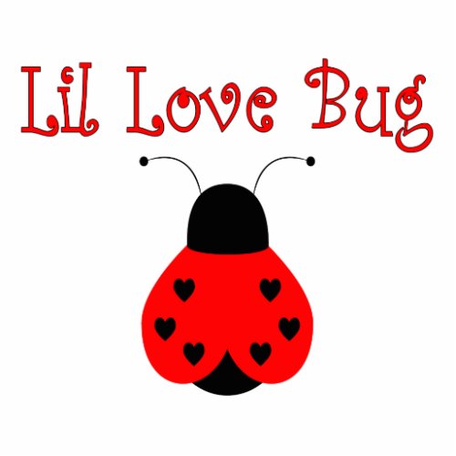 Cute Little Love Bug Heart Ladybug Ornament