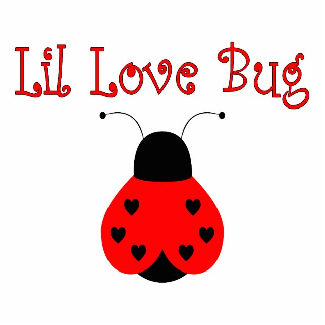 Cute Little Love Bug Heart Ladybug Ornament (Front)