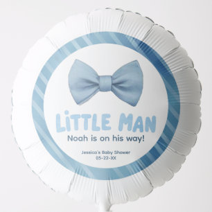 Cute Little Man Blue Baby Shower Bow Tie Balloon