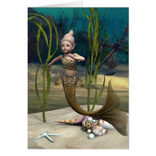 Cute Little Mermaid Cards (Front)