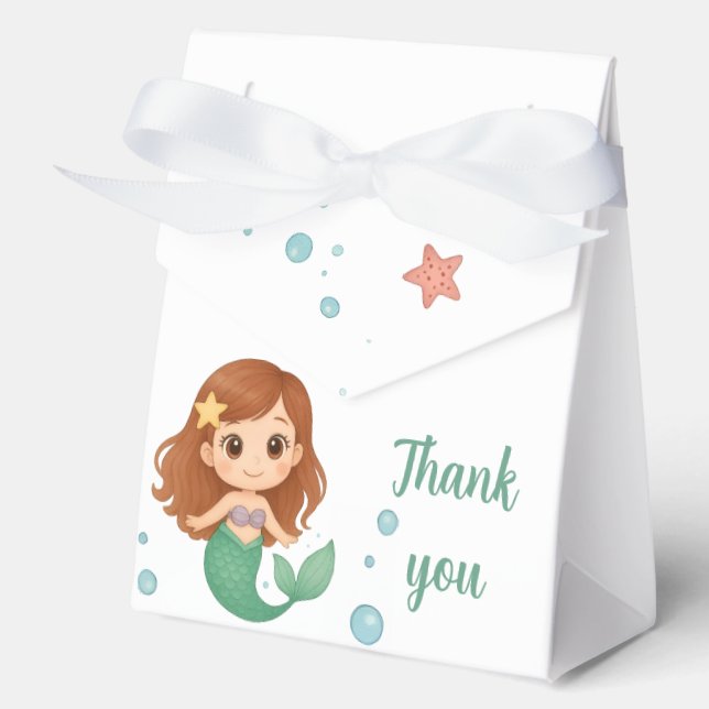 Cute little mermaid favor boxes (Front)