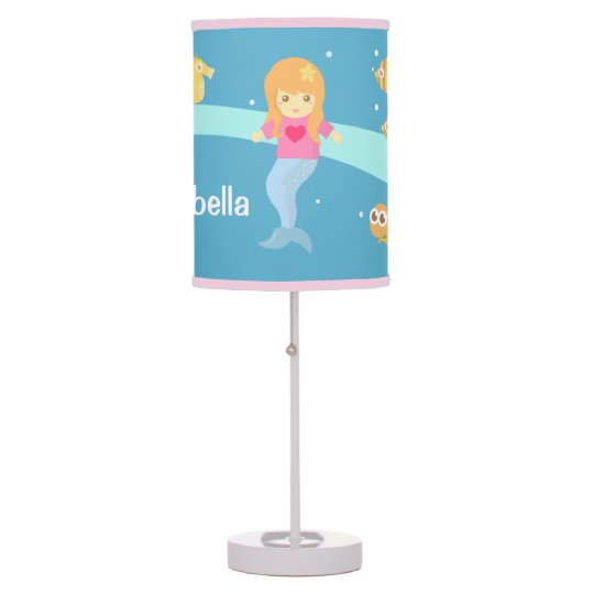 Cute Little Mermaid Sea Creatures Girls Room Desk Lamp ...